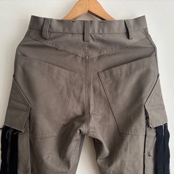 $995 - SONG FOR THE MUTE - 20.2 DJEBEL - Taupe Kick Crop Cargo Pant - EU46 US 29 - Picture 13 of 15